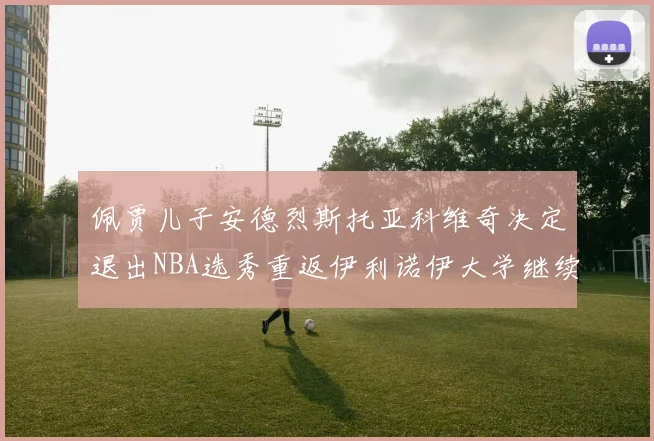 佩贾儿子安德烈斯托亚科维奇决定退出NBA选秀重返伊利诺伊大学继续学业
